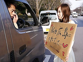 Shiori Yamate respecting Hitchhiker Shiori Yamate bj's bushwa increased by gets spunk - JapanHDV